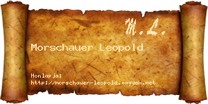 Morschauer Leopold névjegykártya